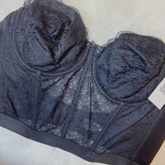 Vintage Gelmart Black Lace Bustier 1980's - Picture 2 of 4